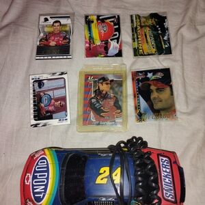 Jeff Gordon NASCAR Trading Cards & Diecast Car - Blue/Red/Yellow
